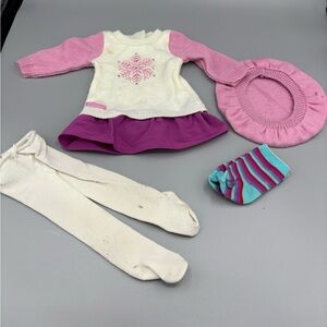 American Girl Pink and Purple Dress Set